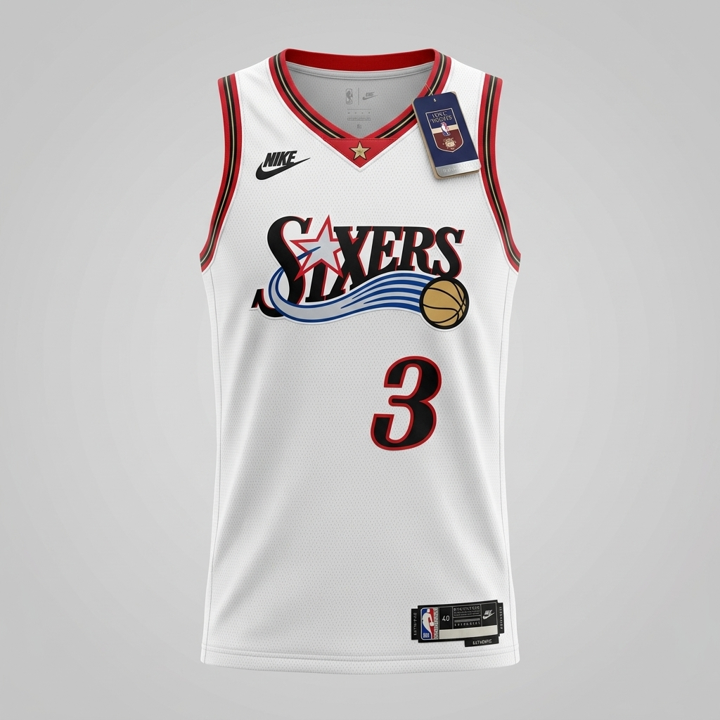 Philadelphia Sixers "Allen Iverson" Retro Basketball Jersey